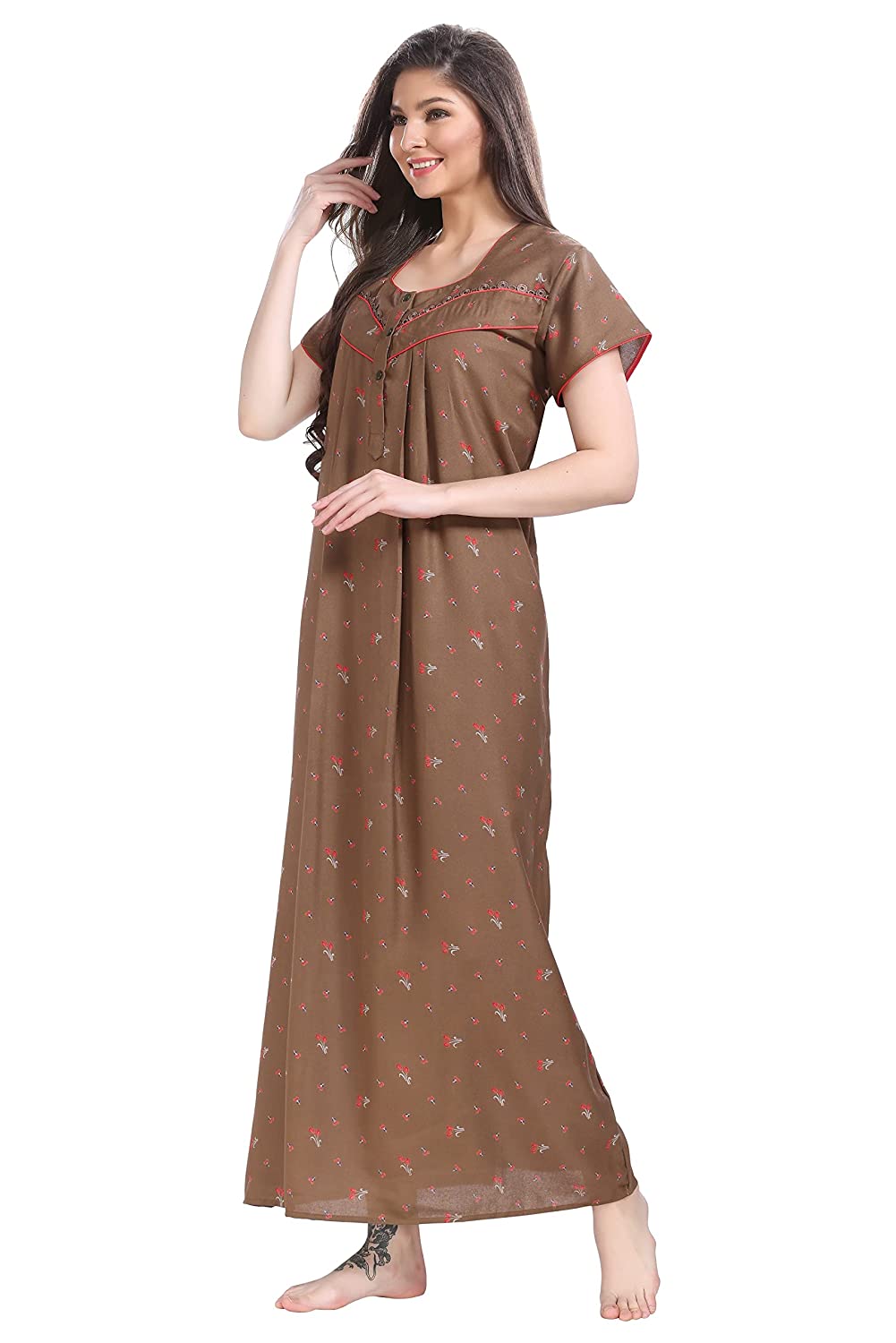Satin Printed Kaftan Night Gown at Rs 130/piece | Satin Nightgown in Devli  | ID: 25890515388