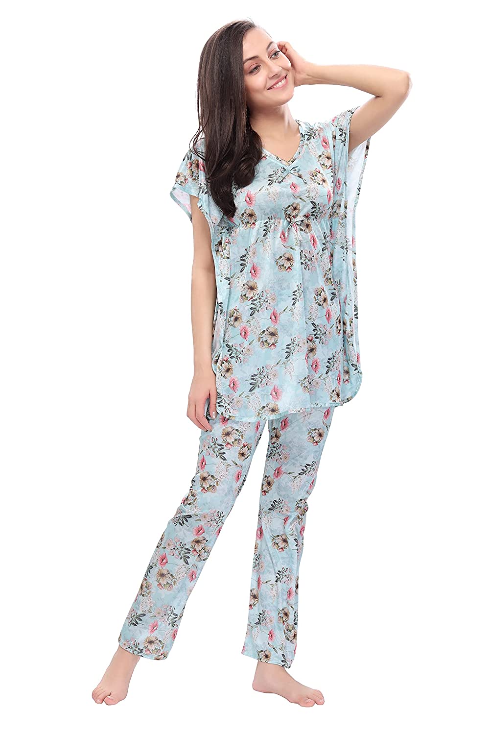 fcity.in - Cotton Printed Maternity Feeding Night Suit Set Of Top Pyjama