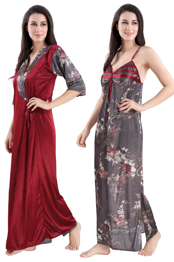 Buy Mudrika Women's Cotton Maxi Nighty Night Gown, Free Size Combo Pack of 2  Pieces Online In India At Discounted Prices